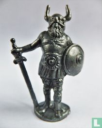 Viking avec épée et bouclier (fer)