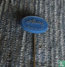  Ardy chocolade [ zilver op lichtblauw] (ovaal)