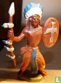 Indian Chief with spear and shield