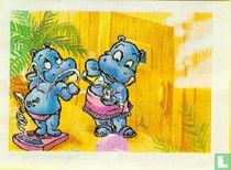 Happy Hippos im Fitness-Fieber
