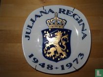 Herdenkingsbord Regeringsjubileum Juliana 1973 - 1923