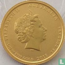 Australië 15 dollar 2013 (kleurloos) "Year of the Snake"