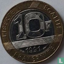 Frankreich 10 Franc 1991 (Wendeprägung)