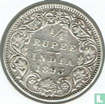 Inde britannique ¼ rupee 1893 (Bombay)