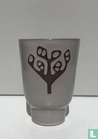 Vase 702A - gray with decoration