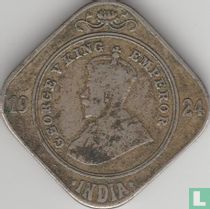 British India 2 annas 1924 (Calcutta)