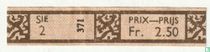 371 - SIE2 - Prix-Prijs Fr. 2,50