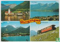 Wolfgangsee - St. Wolfgang - St. Gilgen - Strobl - SchafbergBahn - Multiview - Austria Postcard