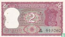 Indien 2 Rupien (Plattenbuchstabe A - IG Patel)
