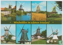 Windmills - Windmühlen im schönen Friesland - Multiview Netherlands Postcard