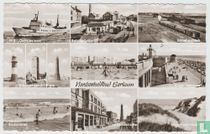 Nordseeheilbad Borkum Niedersachsen Deutschland Ansichtskarten - Multiview Germany Postcard