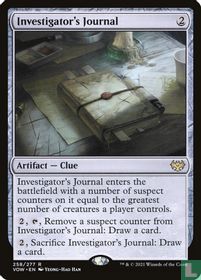 Investigator’s Journal