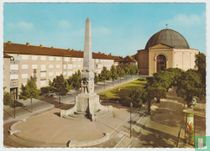 Darmstadt Tor zu Odenwald und Bergstrasse St. Ludwigskirche und Alice-Denkmal Hessen Deutschland 1965 Ansichtskarten