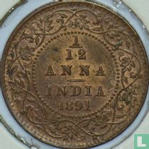 Brits-Indië 1/12 anna 1891