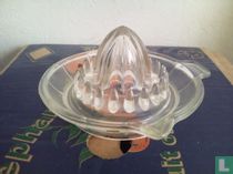 vintage large glass citrus juicer