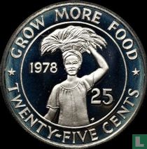Liberia 25 cents 1978 (PROOF) "FAO"