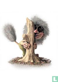 Troll behind tree