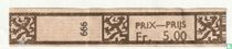 666 - Prix-Prijs Fr. 5.00