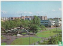 Helicopter Kaliningrad Children's playground near city The Palace of Pioneers Russia Aviation Transport 1988 Postcard