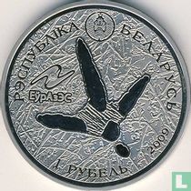 Belarus 1 ruble 2009 (PROOFLIKE) "Fauna of Eurasian Economic Community - White stork"