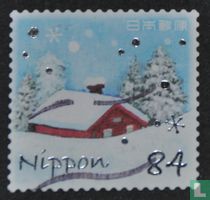 Winter greeting stamps
