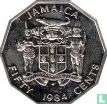 Jamaïque 50 cents 1984 (type 2)