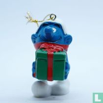 Kerstsmurf met pakje