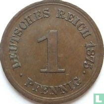 Empire allemand 1 pfennig 1875 (E)