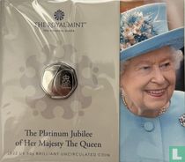 Royaume-Uni 50 pence 2022 (folder) "70e anniversaire de l'accession au trône de la reine Elizabeth II - La reine à cheval"