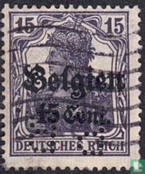 Germania met opdruk "Belgien"