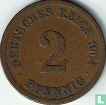 Duitse Rijk 2 pfennig 1904 (F)