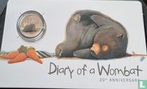 Australië 20 cents 2022 (coincard) "20th anniversary Publication of Diary of a Wombat"