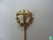 Kruis met lauwertakken