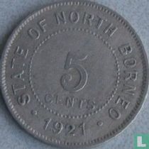 British North Borneo 5 cents 1921