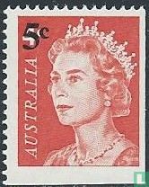Queen Elizabeth II with overprint