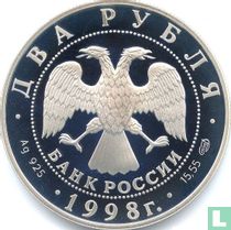 Rusland 2 roebel 1998 (PROOF - type 2) "135th anniversary Birth of Konstantin Sergeyevich Stanislavski"