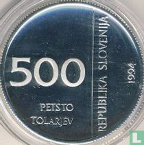 Slovenia 500 tolarjev 1994 (PROOF) "50th anniversary Monetary Institute of Slovenia"