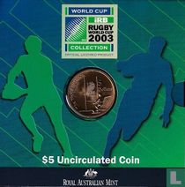 Australië 5 dollars 2003 (folder) "Rugby World Cup in Australia"