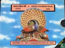 India jaarset 1991 (PROOF - 3 munten) "Tourism Year"