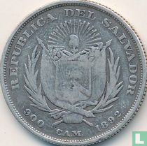 El Salvador 50 centavo 1892 (type 2)