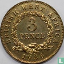 Afrique de l'Ouest britannique 3 pence 1936 (KN)