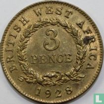 Afrique de l'Ouest britannique 3 pence 1928
