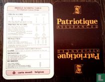 Patriotique.Bridge scoring table