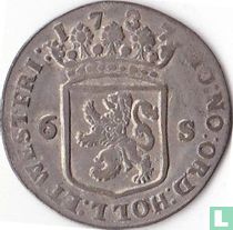 Holland 6 Stuiver 1737 (Silber) "Scheepjesschelling"