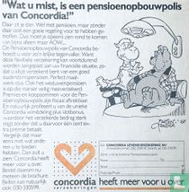 Wat u mist, is een pensioenopbouwpolis van Concordia 
