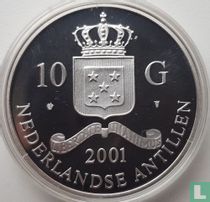 Antilles néerlandaises 10 gulden 2001 (BE) "Philip the Good adriesguilder"