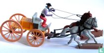 Koetsier op een paardenwagen