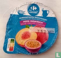 Carrefour classic yaourt pêche/fruit de la passion
