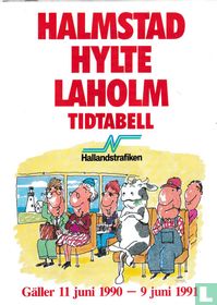 Timetable: Halmstad,Hylte,Laholm 1990-1991