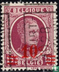 Roi Albert Ier, avec surcharge